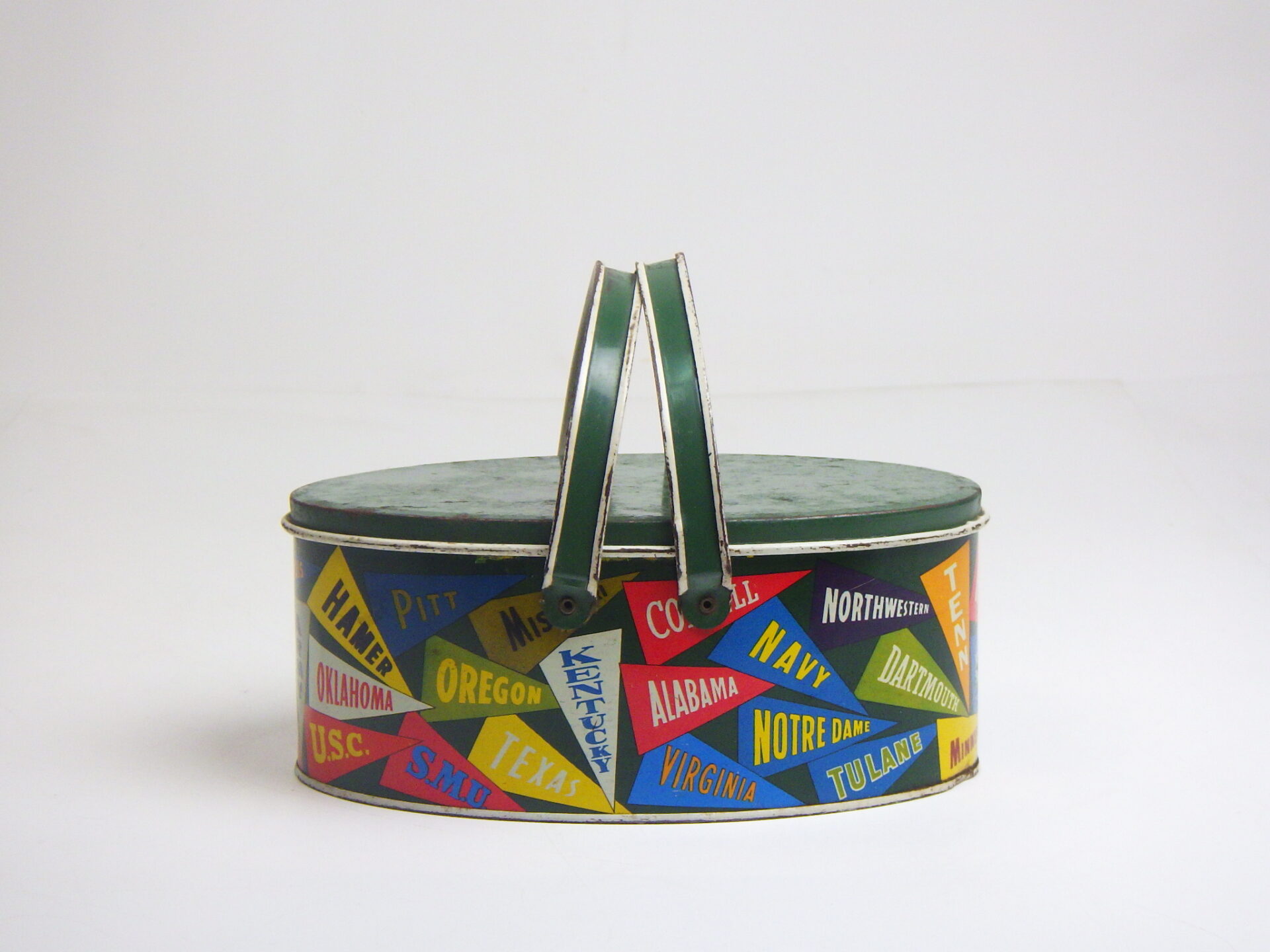 Vintage College Pennant Tin Can ビンテージ カレッジ ペナント 